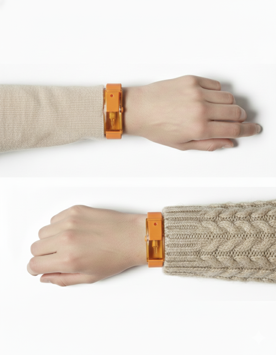 Pulsera Atomizadora de Fragancias - Naranja Nuclear